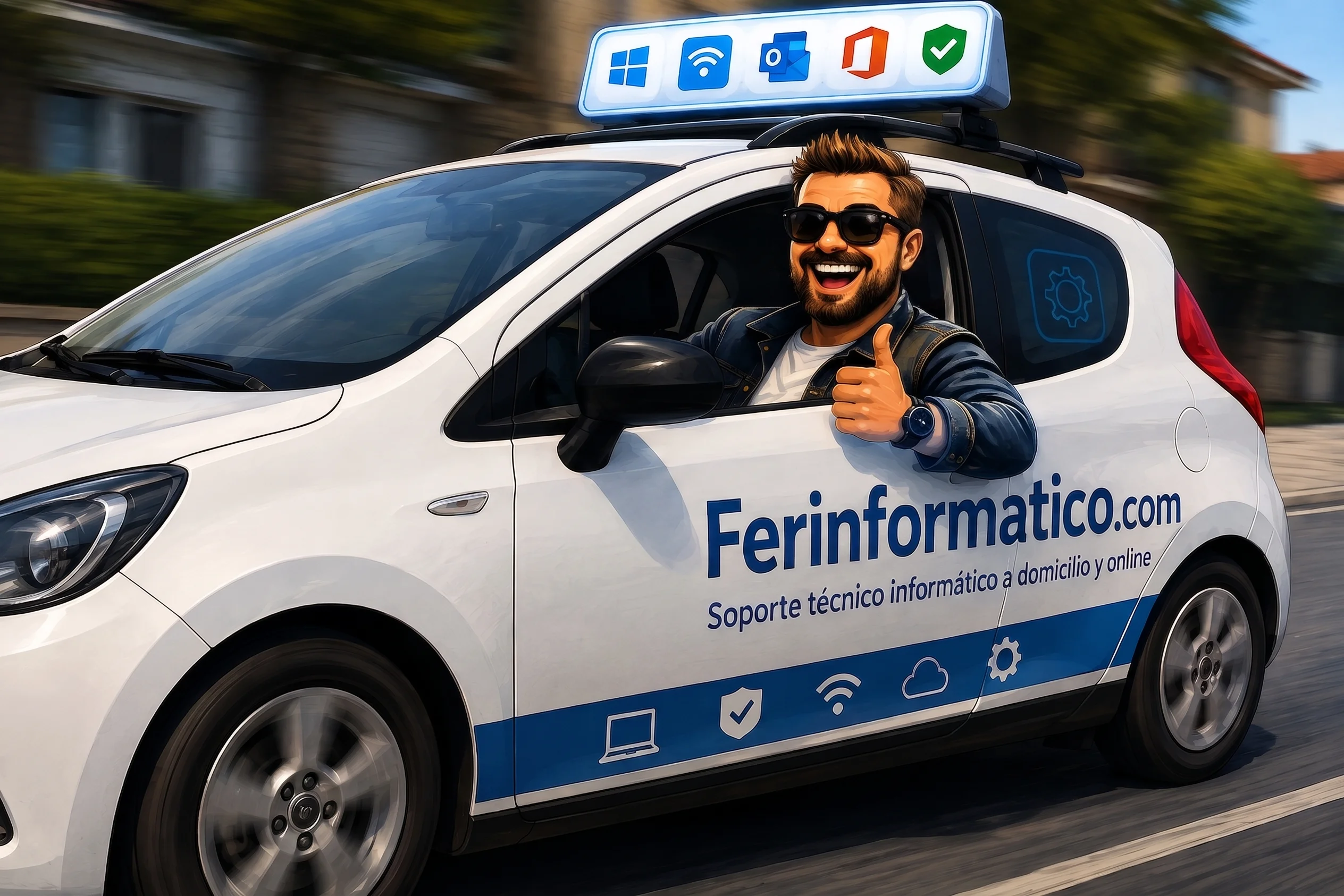 Furgoneta de FerInformatico, servicio informático a domicilio en toda la provincia de Almería